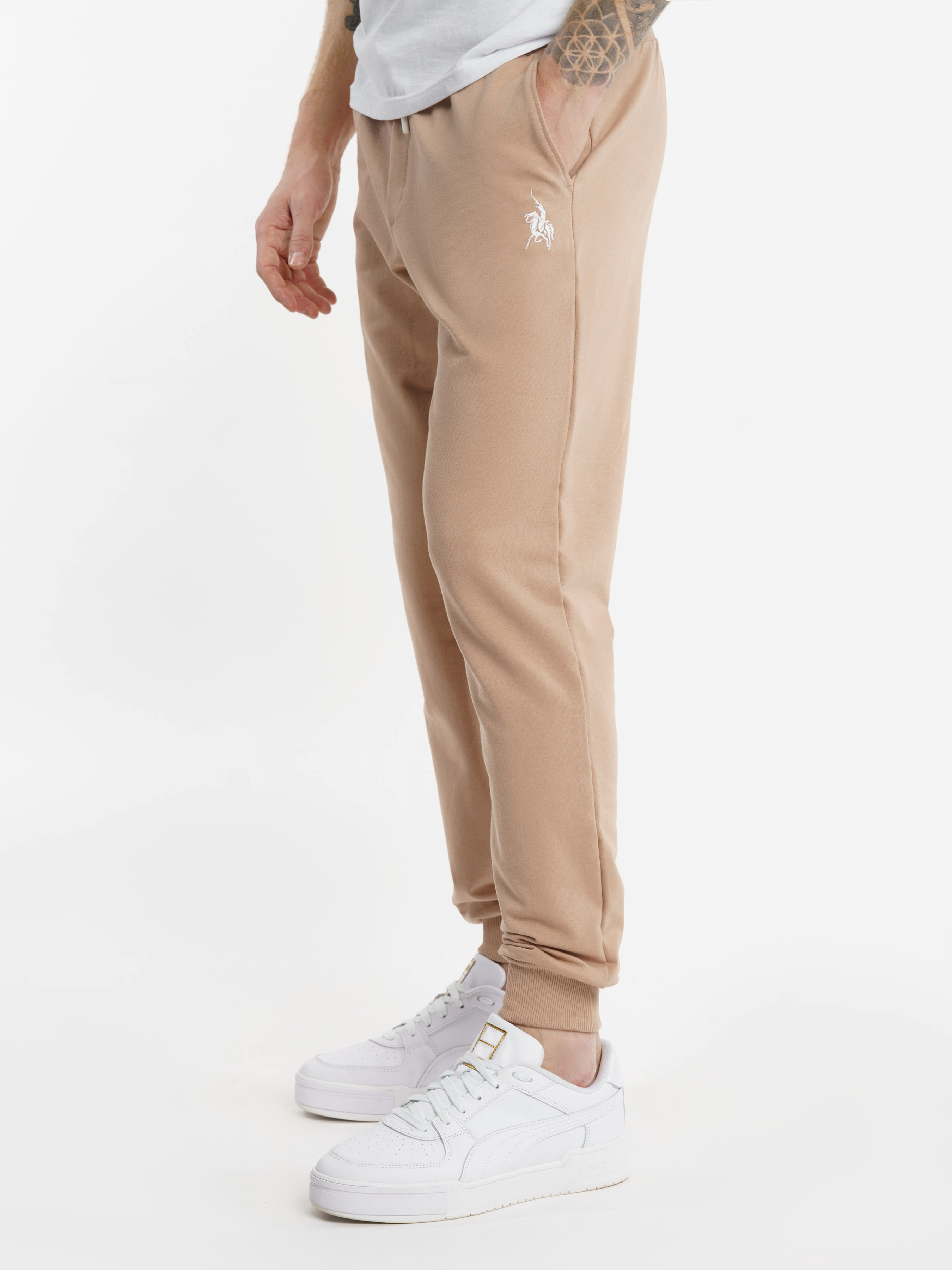 To men :: Men's clothing :: Sportswear :: Sports trousers :: Arber beige sports  pants made of knitted cotton