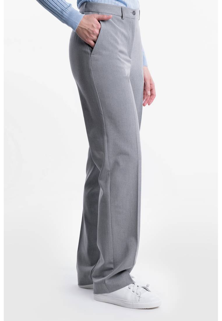 Straight-cut viscose trousers